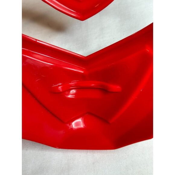 Red Ranger Mask Mighty Morphin Power Rangers Mega Force Bandai 2012 Hard Plastic - Picture 4 of 5